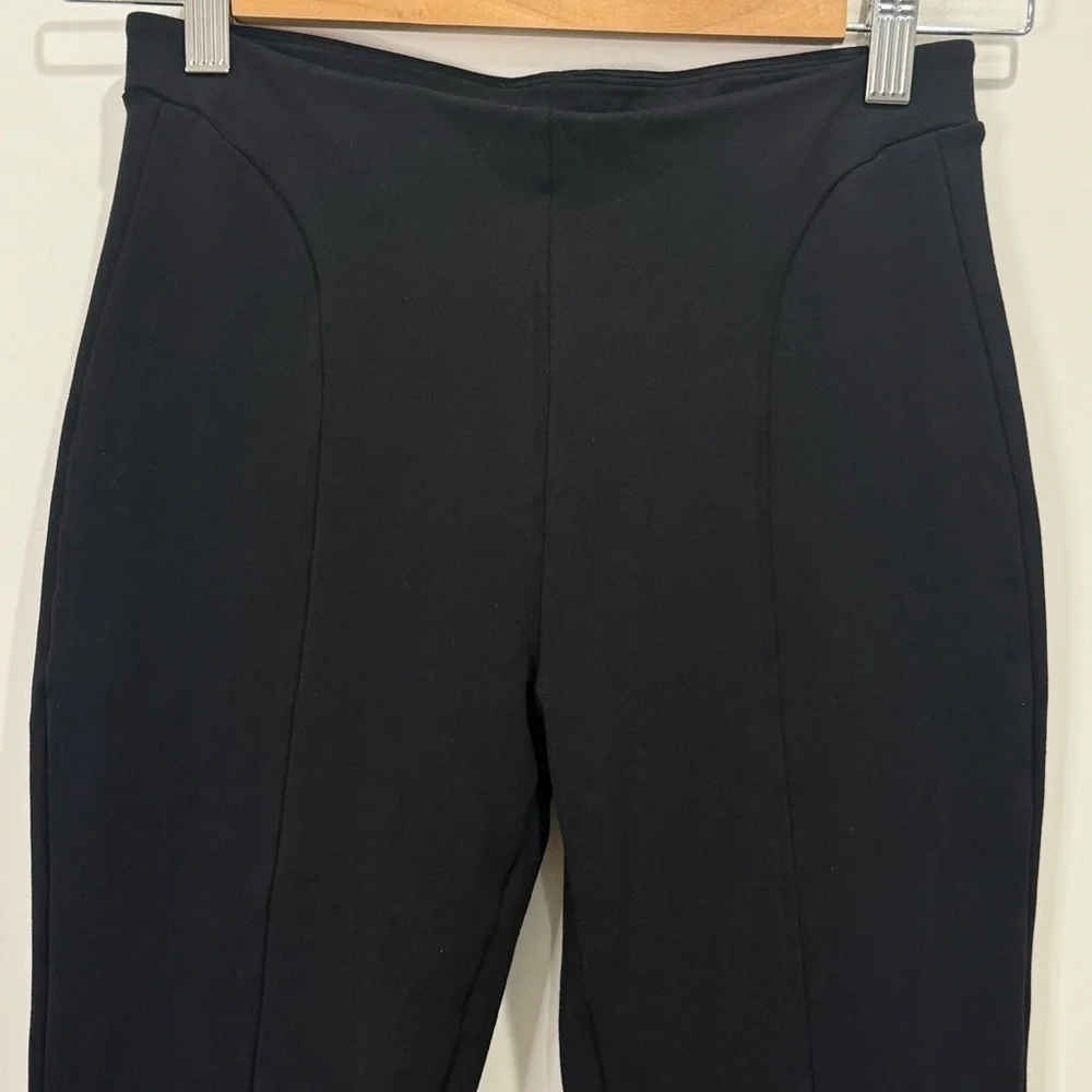 Alo Yoga Zip It Flare Leggings Pants High Waisted Black Small Paneled Athleisure